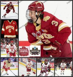 Massimo Rizzo 2024 Champions Denver Pioneers Hockey Jersey Lucas Olvestad Rieger Lorenz Carter King Tristan Broz Casey Dornbach Jared Wright Sam Harris Frozen Four