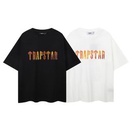 Orange Letter Printed Mens Designer T Shirt Trapstar T Shirts Tshirt Graphic Tee Loose Casual Tops Women Men Clothes 100% Cotton T-shirts Oversized S-XL