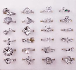925 Silver Rings DIY Ring Settings Fashion Jewellery Pearl Ring Settings Zircon Silver Ring for Women Adjustable Size Wedding Christ3672534