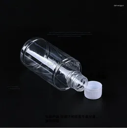 Storage Bottles 100PCS 250ml PET Liquid With Scale Bottle Plastic Packing Bottle---Ttransparent Colour Safety Screw Cap