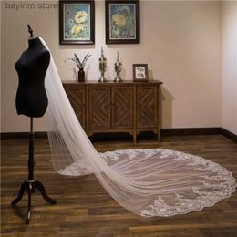 Wedding Hair Jewellery 3M One Layer Lace Edge Bridal Veil With Comb for Bride Marriage Wedding Accessories