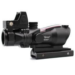 Scopes Hunting Scope ACOG Style 4X32 Real Fibre Trijicon Duel Illuminated Sight or Green Fibre w/ RMR Micro Red Dot