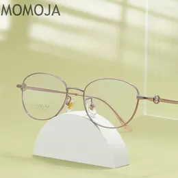 Sunglasses Frames Semi Titanium Ultra Light Diamond Studded Two-color Women's Eyeglass Frame With Retro Optical Prescription Glasses