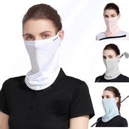 Bandanas Unisex Full Face Sun Protection Mask Soft Silk Running Sports Adjustable Anti Ultraviolet For Summer Outdoor Activities