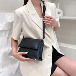 Shoulder Bags Crossbody For Women 2024 Ladies Bag Shopping Simple Female Designer Square Black White PU Leather