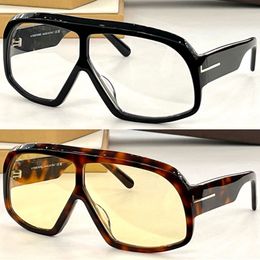 Mens Womens holiday CASSIUS Sunglasses FT0965 Cassius eyeglass for men Amber Oversized frame glasses Paired with yellow lenses Size 70 4 135 with original box