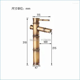 Bathroom Sink Faucets Europe Style Antique Bronze Bamboo Faucet Washbasin And Cold Mixer Tap Counter Basin J15574