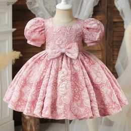 Girl's Dresses Toddler Baby Girl Princess Dress Kids Birthday Sequin Bowknot Ball Gown Pageant Flower Girl Wedding Children Formal Lace Frocks