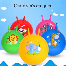 45-65Cm Hopper Ball for Kids Bouncing Jumping Balls with Handle Inflatable Ride-On Toys Hopping Sports Toys for Boys Girls Gift 240418