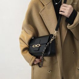 Shoulder Bags Texture All-match Bag Women's 2024 Spring And Summer Trend Line Foreign Chain Messenger Small Square