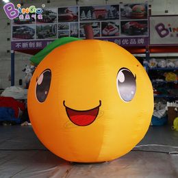 Factory Outlet de 2,5mh (8ft) publicidade inflável balões laranja modelos de frutas de desenho animado para decoração de eventos de festas ao ar livre com ar