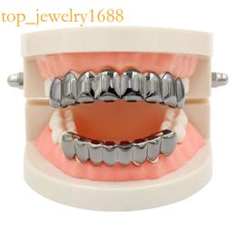 Moda- Rose Gold Gun Black Color Fashion Electroplating Grillz dentes churrasqueiras da boca de jóias para homens