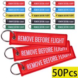 Keychains 50Pcs Remove Before Flight Key Chain