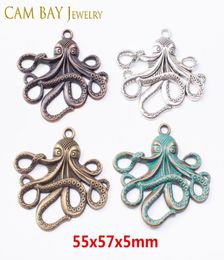 20pcs 5557mm 4 Colours Alloy Octopus Antique Charms Bronze Metal Pendants Charm for DIY Necklace Bracelets Jewellery Making Handma8789802