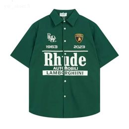 2024 NEW Rhude Mens T Shirt High Quality Tess Designer Casual Fashion Rhude Polo Shirt Short Sleeve Europe America Men Women Round Neck Tshirts US Size S-XXXL 8624