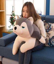 Dorimyrader New Cuddly Soft Animal Husky Plush Toy Big Stuffed Cartoon Lying Dog Doll Anime Pillow Gift Decoration 31inch 80cm DY57748637