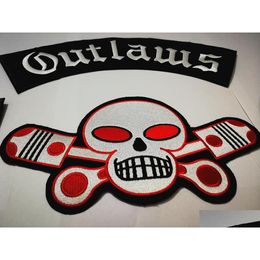 Sewing Notions Tools Newest Outlaws Patches Embroidered Iron On Biker Nomads For The Motorcycle Jacket Vest Patch Old Badges Stic2896 Dhjt9