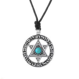 Pendant Necklaces W9 Norse Star Of David Hexagram Vine Wiccan Jewish Talisman Necklace2575880 Drop Delivery Jewellery Pendants Dhdx4