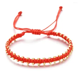 Charm Bracelets Boho Wholesale Fashion Red Thread String Bracelet Lucky Handmade Rope For Women Girls Jewellery Lover Accessories