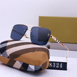 Square Sunglasses Designer Sunglasses for Men Women Double Cossbeam Metal Frame Luxury Eyeglasses Summer Polarized Goggle Adumbral Fashion Sun glass