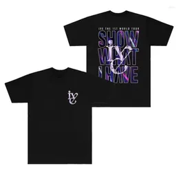 Men's T Shirts IVE THE 1ST WORLD TOUR T-Shirt Merch Unisex For Women/Men Summer Casuals Short Sleeve Tee Fashion Streetwear
