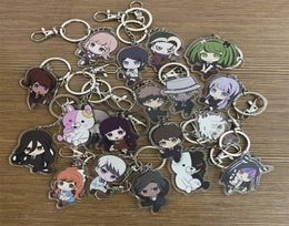 Danganronpa monokuma Naegi Makoto Kirigiri Kyouko Maizono Monomi Key Chains Twosided Keychain Cosplay Acrylic Pendant Keyring Y093575035