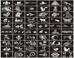 Whole100pcslot Temporary Glitter Tattoo Stencils For Body Paint Airbrush Tattoo Stencils For Small Body Designs 5844323