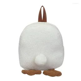 School Bags Lamb Fur Duckling Cute Children's Backpack Bag Baby Girl Creative Personality