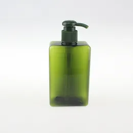 Storage Bottles 280ml Plastic Shampoo Bottle Packaging Empty Square Green PETG Body Lotion Wholesale