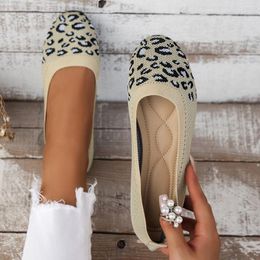 Casual Shoes For Women Women's Flats Fashion Leopard Print Daily Round Toe Flat Low