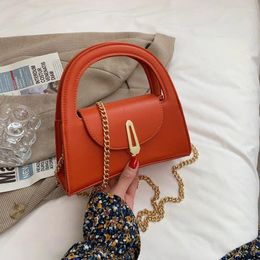 Shoulder Bags Tote Retro Pu Leather Crossbody For Women 2024 Chain Design Luxury Hand Bag Female Travel Small Handbag Purse