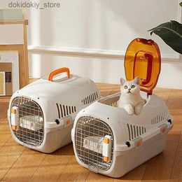 Cat Carriers Crates Houses Pet Transport Box Foldable Transport Movin Puppy Pet Travel Washable Carrier rdy Detachable Cat Ba For Outdoor Easy Travel L49