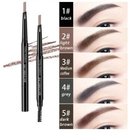 Enhancers Double Ended Eyebrow Pencil Waterproof Long Lasting No Blooming Rotatable Triangle Eye Brow Tattoo Pen Makeup