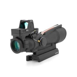 Scopes TA11F 5x35 Rifle scope Fiber Optics Illuminated Red Chevron BAC Reticle Rifle scope With QD Mount For Tactical Airsoft Hunting