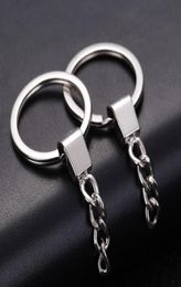 50pcs Manufacturers Supply High Quality 20x30mm Flat Ring Alloy Head 3 Grinding Chain Metal Key Ring Diy Keychain Accessories6504965