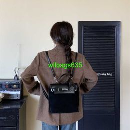 Leather Backpack Bags Trusted Luxury Ky Handbag Sanybag South Korea Ins Backpack 2024 New Womens Design Feeling Small and Unique Matte Leathe have logo HBSAOT