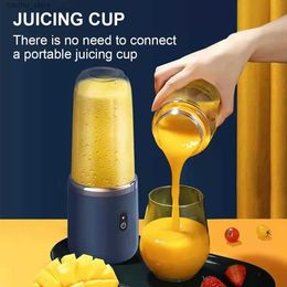 Juicers Portable mixer for milkshakes and smoothies 6-piece juice cup for USB charging personal mixer with touch operation Y240418