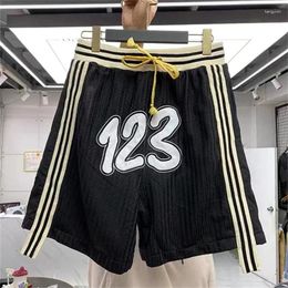 Men's Shorts Black Almond RRR123 Mesh Men Women High Quality Loose Casual Drawstring Webbing Sweatpants Pants Breeches