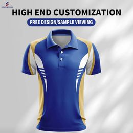 Custom Summer High Quality Men Polo Shirts Casual Short Sleeve Oversize Polyester Golf T Shirt WP14 240409