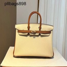 Designer Handmade 7a Handbag Bikns Genuine Leather Original leather white color gold brown gold with 25CM fashionable styleWR7B