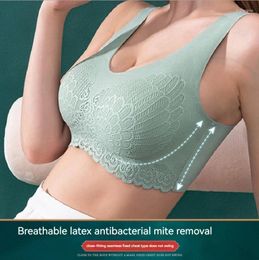 Bras Women Shockproof Breathable Wireless Push-Up Vest Bra Sports Underwear Embroidered