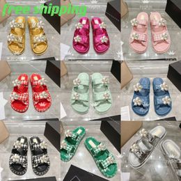 Plus Size 60 Colors Toppest Magic Stick Genuine Leather Slide Sandals Quality Designer Shoes Casual Style EU35 to 41 42 With Box