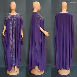 Ethnic Clothing Africa Dubai Elegant Luxury Abayas Spring African Long Dresses For Women Chiffon Loose Abaya Boubou Party Evening Robe