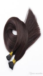 dark brown color Prebonded I Stick tip Brazilian Remy Human Hair Extension 05g strand 2 300Strands 150g6380872