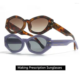 Sunglasses Frames Fashion HD Women Cat Eye Glasses Butterfly Sun Anti-Glare Optical Prescription 2312