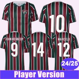 24 25 Fluminense Player Mens Soccer Jerseys AKENO GANSO ANDRE G. CANO GUGA MARCELO JOHN KENNEDY Home Football Shirts Short Sleeve Uniforms