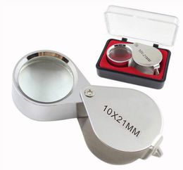 New Metal 10X 21MM Jewellery Folding Loupe Foldable Eye Magnifier Loupe Glass Lens5516589
