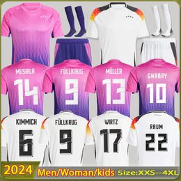 2024 Germany HUMMELS GNABRY Soccer Jerseys European Cup kit 24 KROOS WERNER DRAXLER REUS MULLER GOTZE Men Football Shirts Kids Kits Fans Player Version Home away