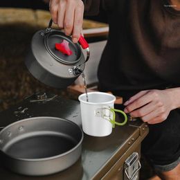 Mugs Ultralight Water Cup With Foldable Handle Picnic Mug Aluminium Alloy Camping Tea For Outdoor Hiking Backpacking