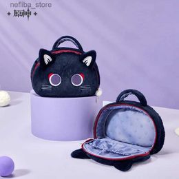 Cosmetic Bags Game Genshin Impact Cosplay Costume Wanderer Cartoon Official Bags Pendant Cat Plush Storage Stationery Case Anime Cosmetic Bag L410